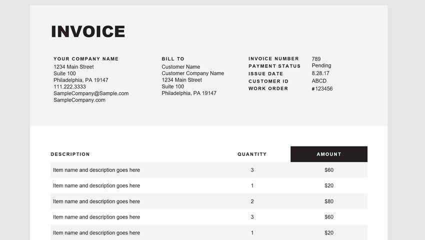 Simple Basic Invoice Templates Word Excel