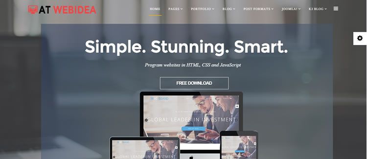 AT Web Idea design studio portfolio free joomla template