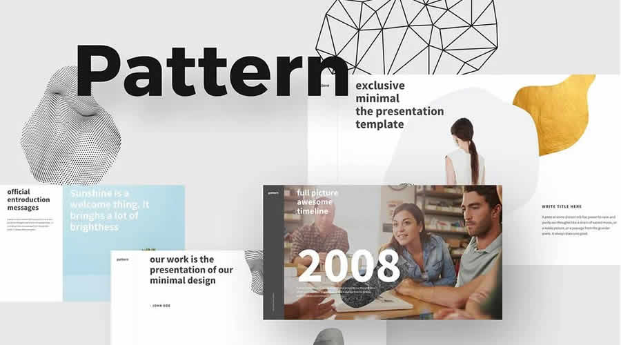 Pattern free keynote presentation template