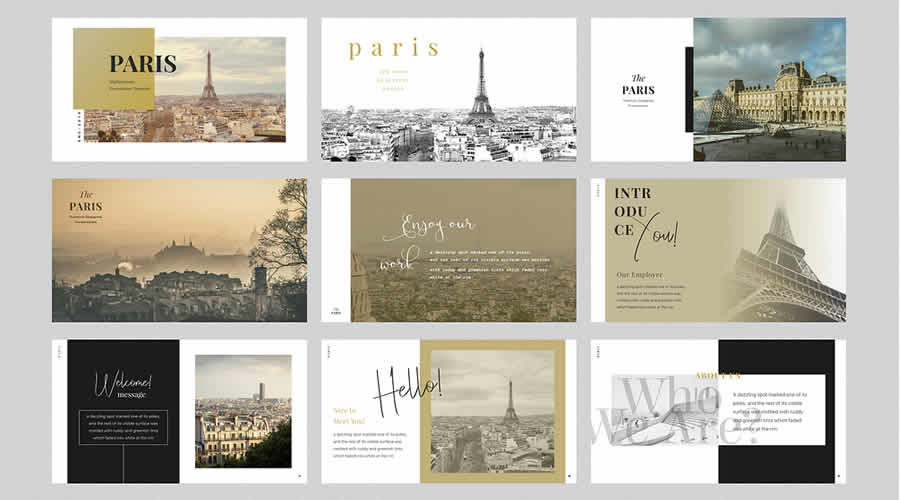 Paris free keynote presentation template