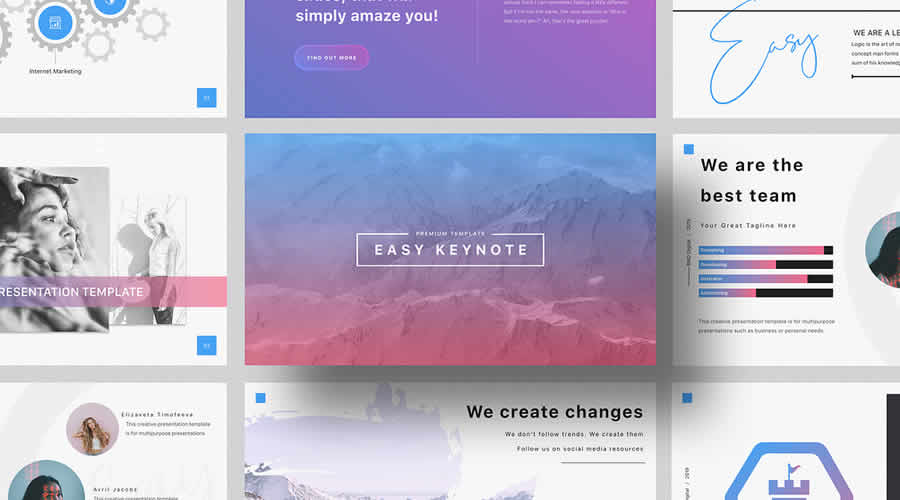 easy free keynote presentation template