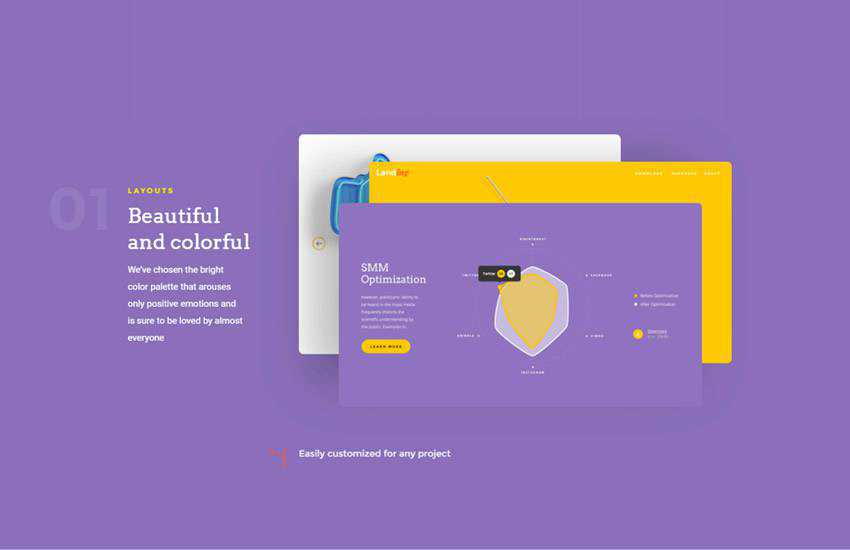 Landing Page web design layout adobe photoshop template free psd format