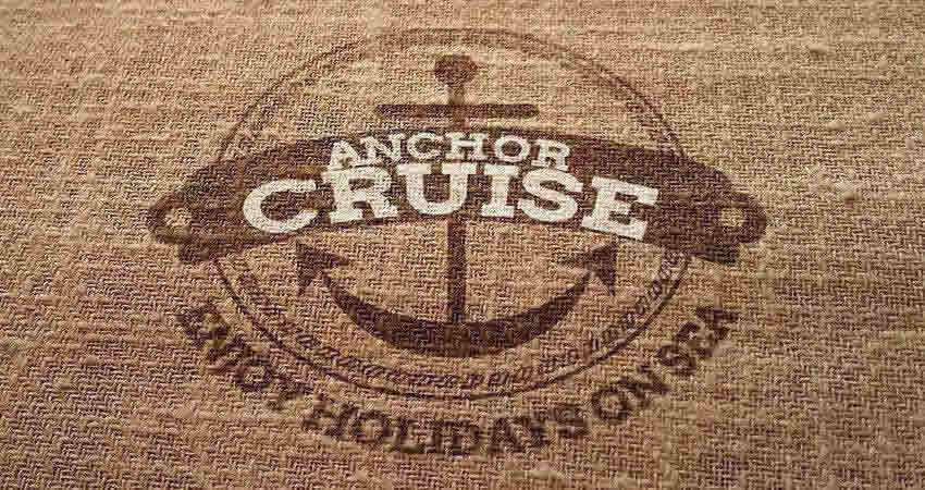 Burlap Logo Mockup PSD Photoshop PSD Free