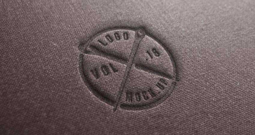 Linen Logo Mockup Template Photoshop PSD Free