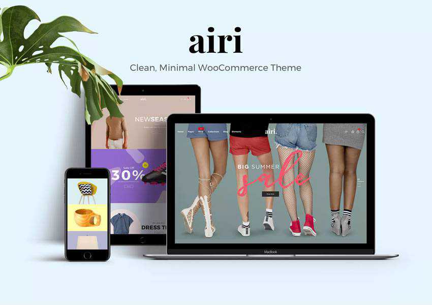 airi WooCommerce wordpress theme blog minimal design clean