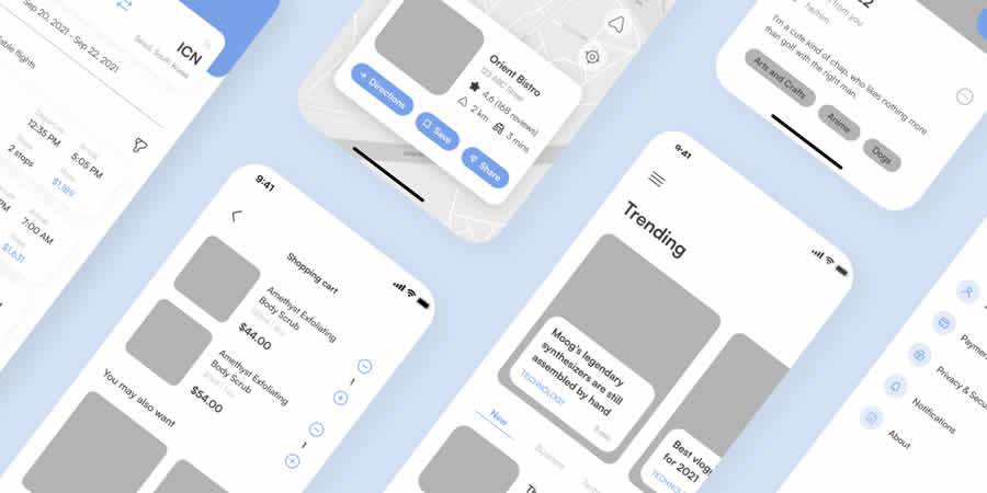 Kanizz Mobile App Wireframe UI Kit