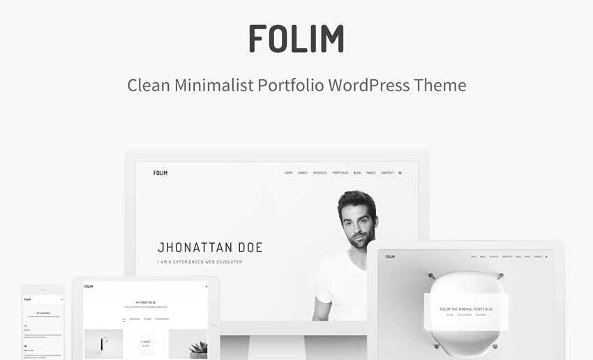 Folim Portfolio wordpress theme photographer portfolio camera