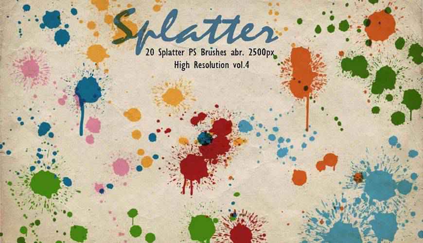 ink paint blood splatter photoshop brushes free