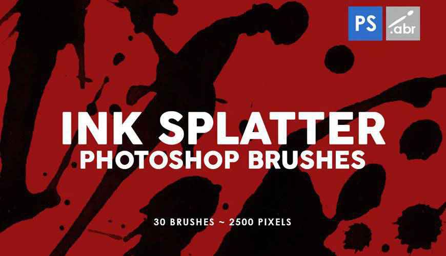 Stamp ink paint blood splatter photoshop brushes free