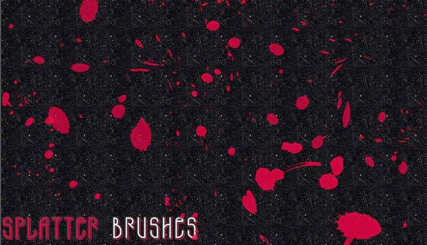 ink paint blood splatter photoshop brushes free