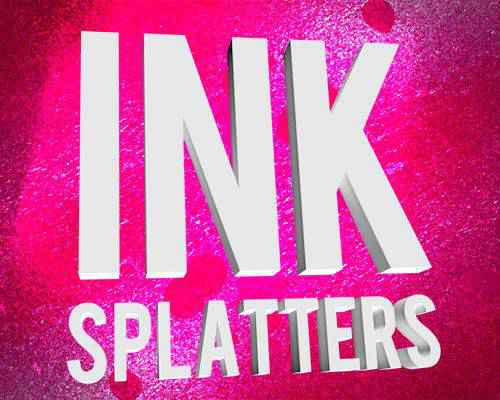 Grungy Ink paint blood splatter photoshop brushes free