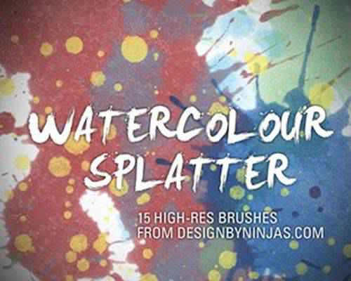 Watercolour ink paint blood splatter photoshop brushes free