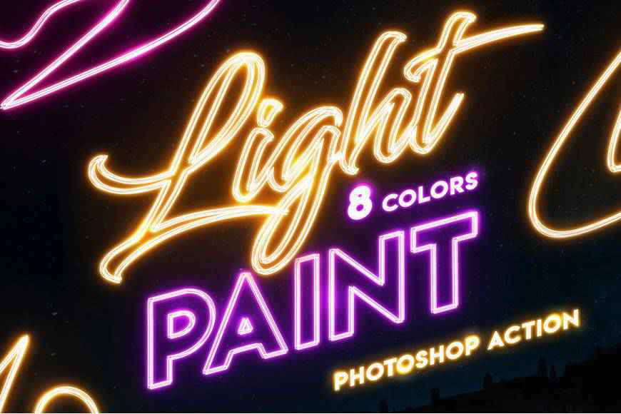 Painting action light streak effect photoshop brushes free