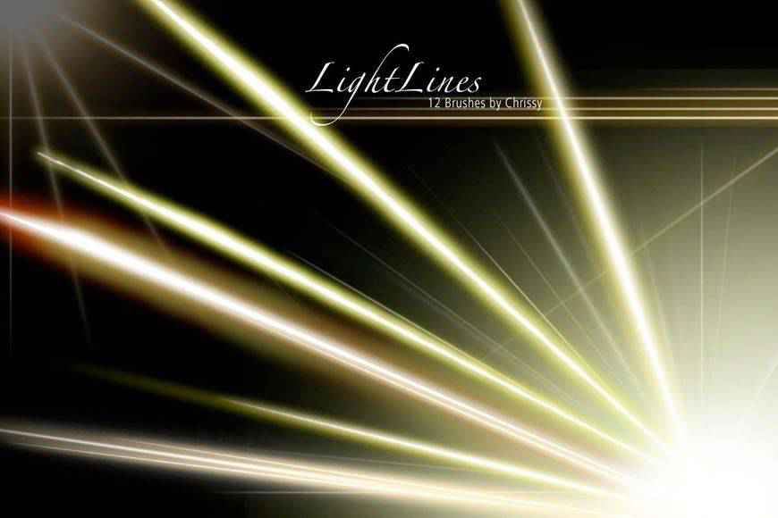 Light Lines streak effect photoshop brushes free