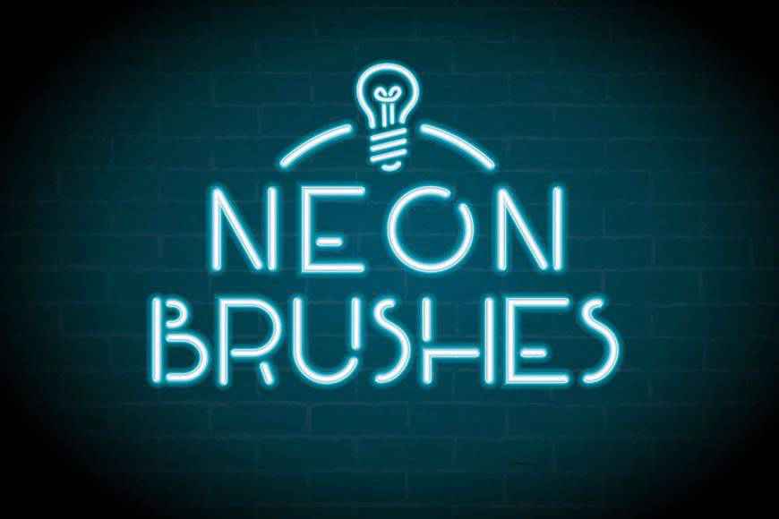 Neon light streak effect photoshop brushes free