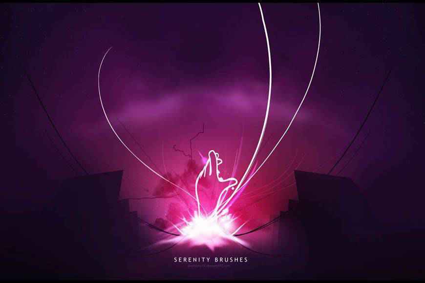 Serenity light streak effect photoshop brushes free