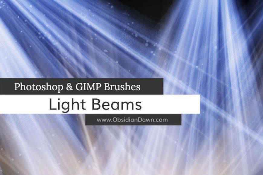 Light Beams & Rays light streak effect photoshop brushes free