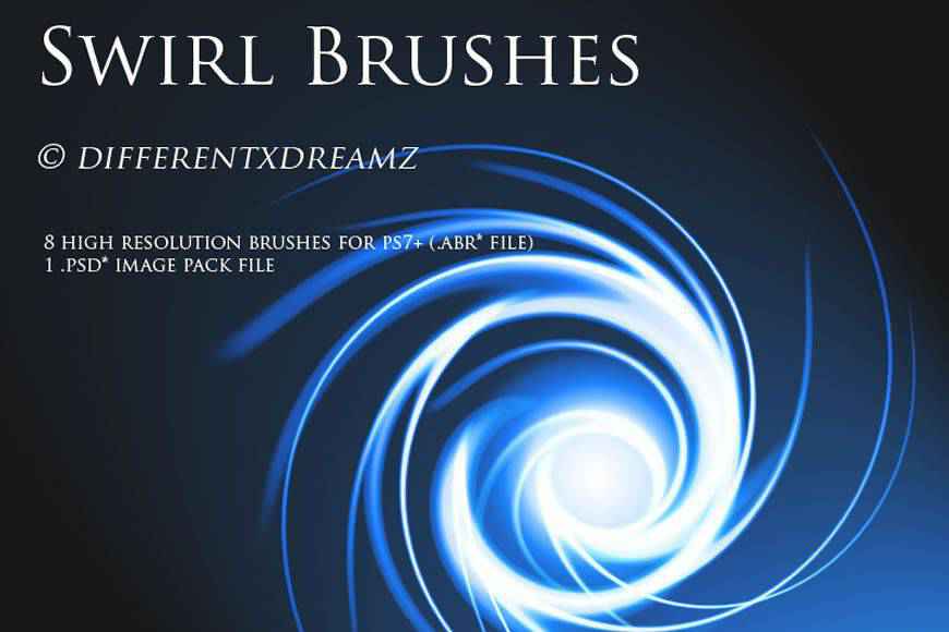 Abstract light streak effect photoshop brushes free