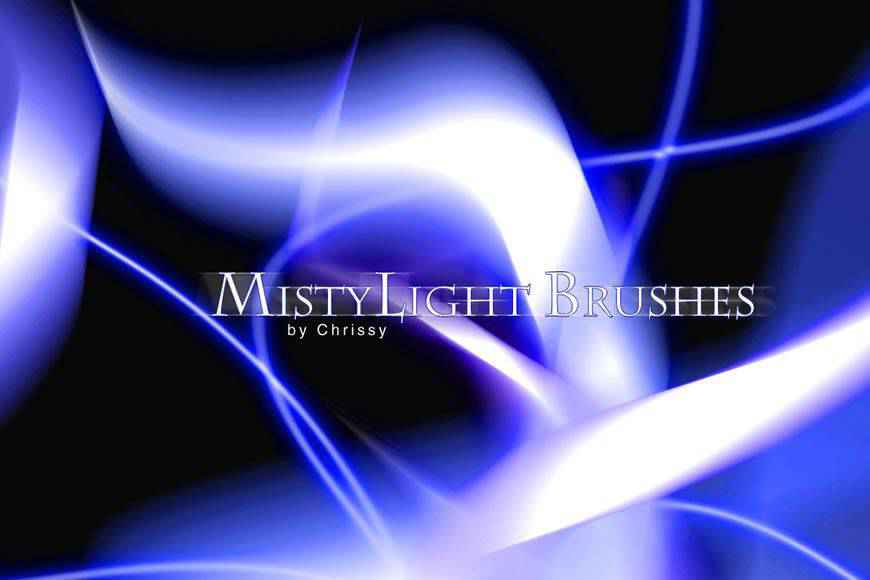 MistyLight light streak effect photoshop brushes free