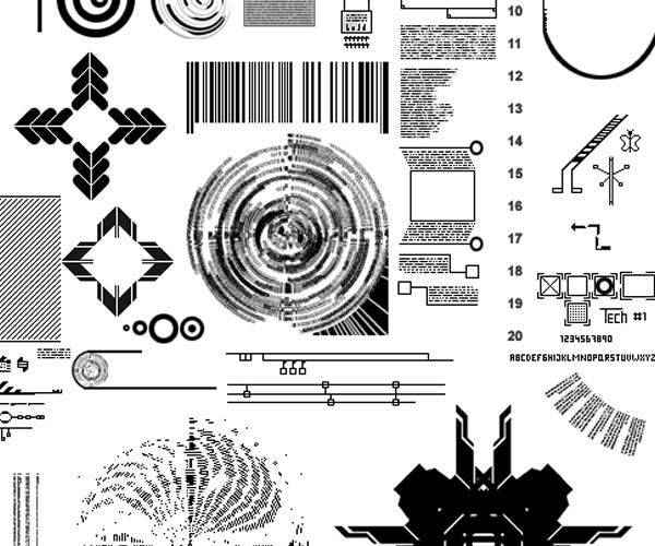 big technology tech industrial photoshop brushes free