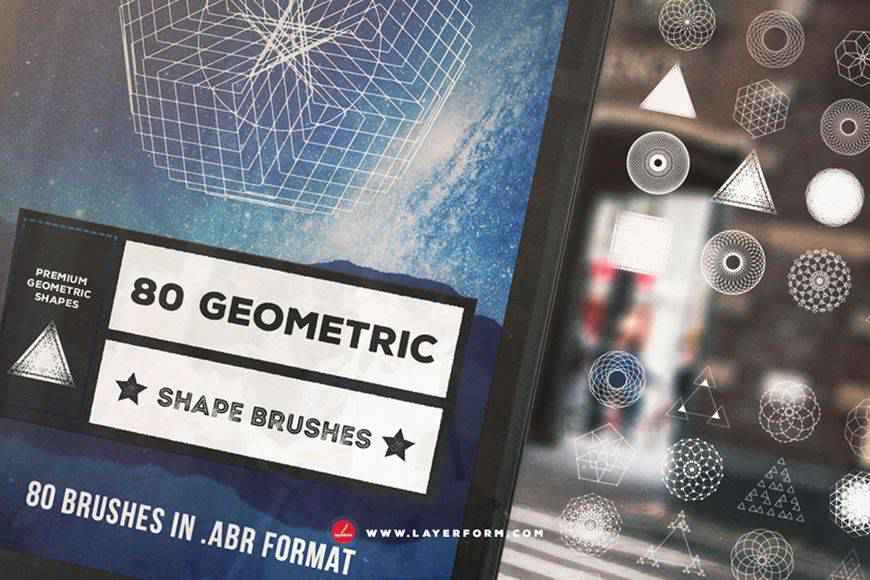 Geometric Shape technology tech industrial photoshop brushes free