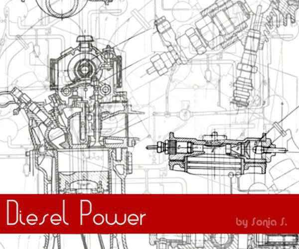 Diesel Power technology tech industrial photoshop brushes free