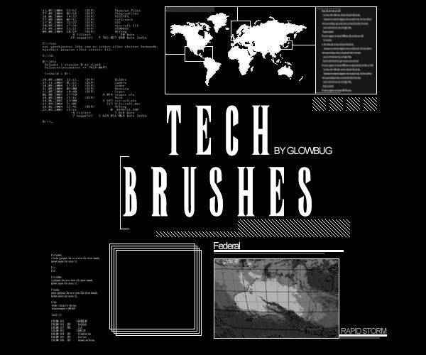 technology tech industrial photoshop brushes free