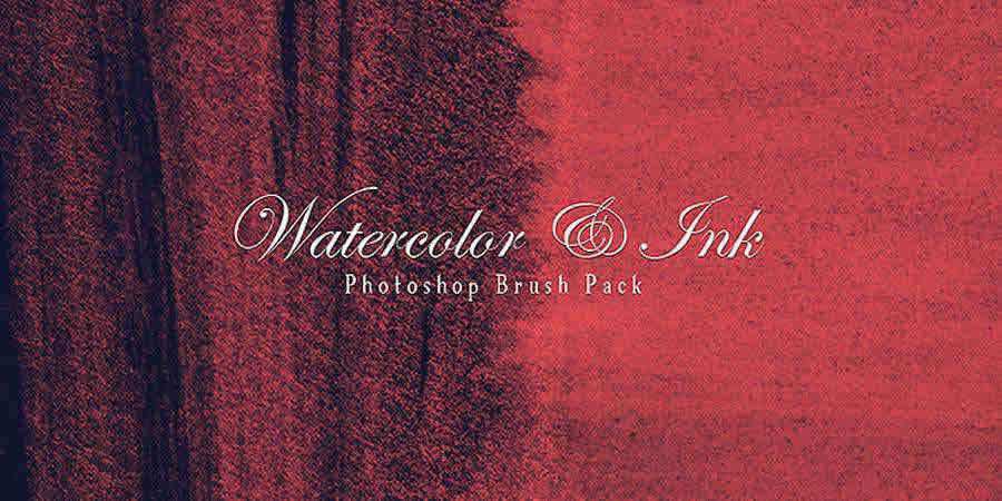 Watercolor and Ink Photoshop Brushes free photoshop brushes ABR