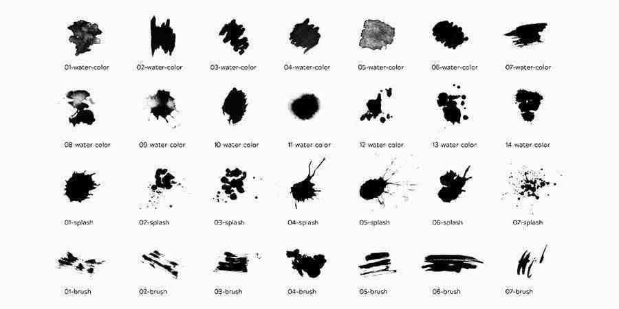  Ink Brushes Photoshop Brushes Tools Presets Free ABR