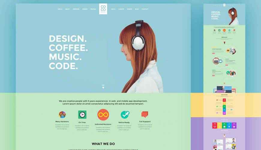 Creative Portfolio PSD Web Template Adobe Photoshop