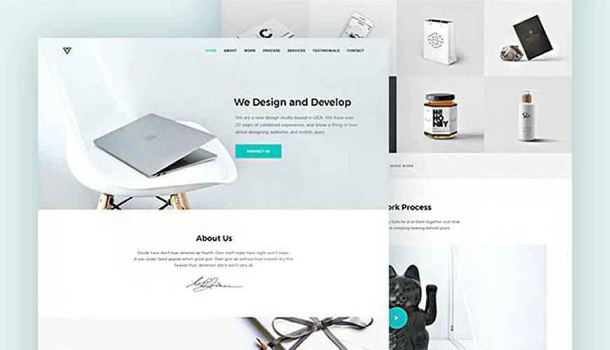 Piroll Agency or Portfolio PSD Web Template Adobe Photoshop