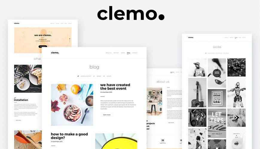 Clemo Multipurpose PSD Web Template Adobe Photoshop