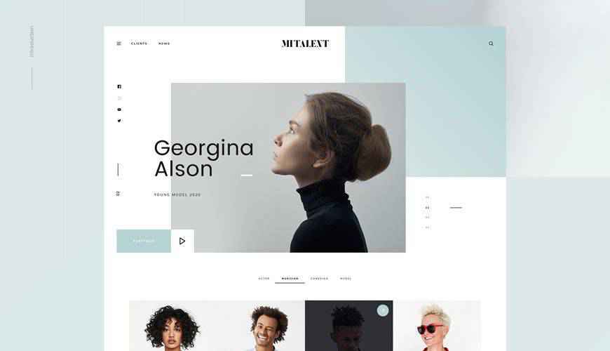 MI Talent Website PSD Web Template Adobe Photoshop