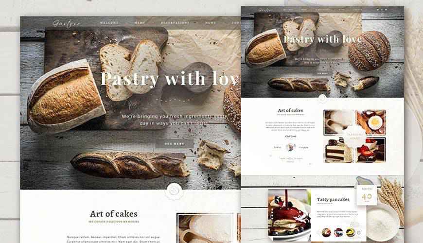 The Bakery Website PSD Web Template Adobe Photoshop