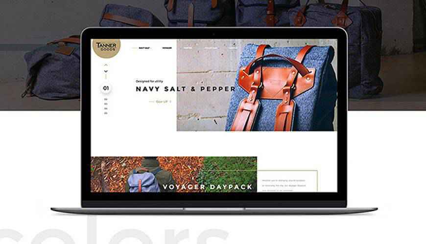 Tanner Collections eCommerce PSD Web Template Adobe Photoshop