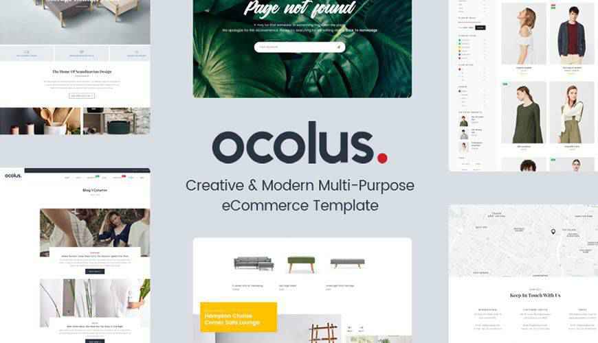 Ocolus Modern Multi-Purpose eCommerce PSD Web Template Adobe Photoshop