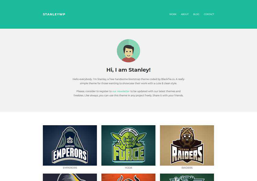 StanleyWP Bootstrap free wordpress theme wp responsive creative designer agency portfolio camera