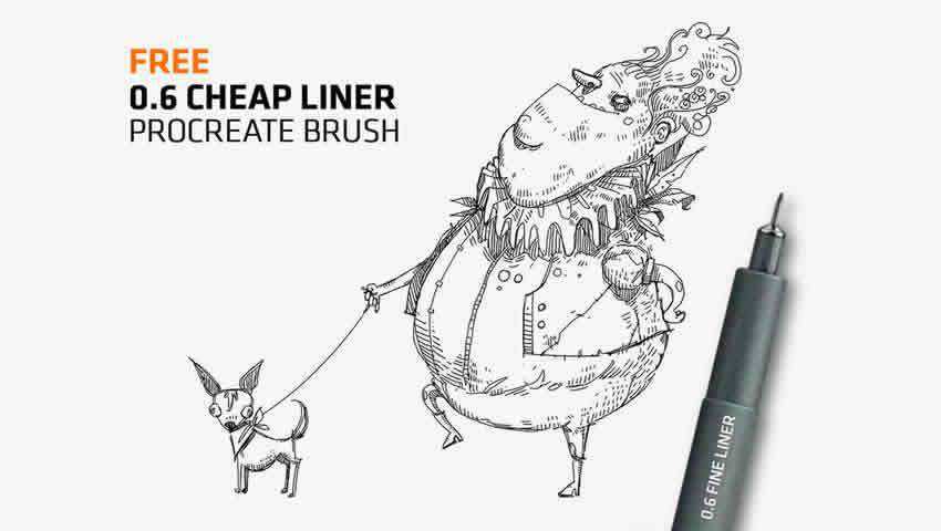 Cheap Fine-Liner Brush for Procreat