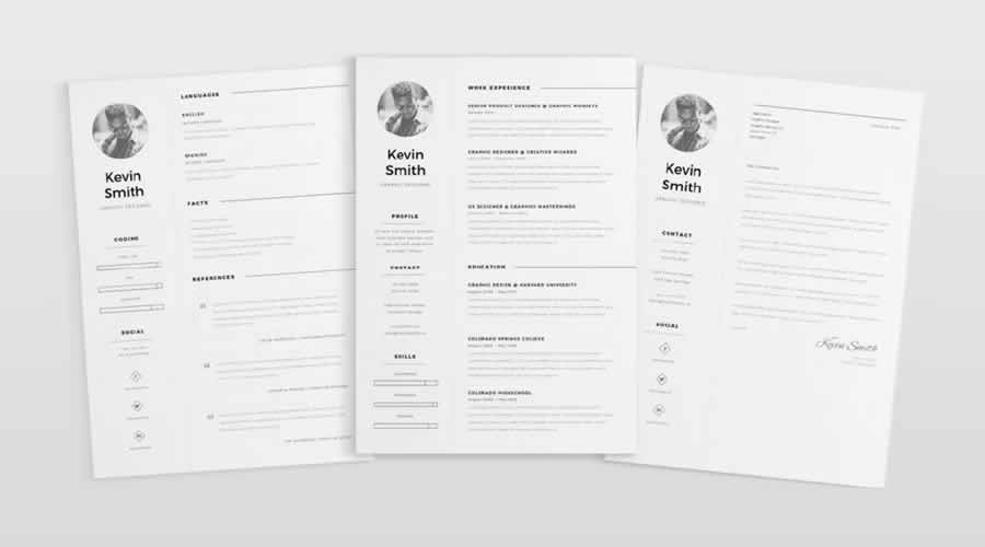 Clean Minimal Resume Template AI