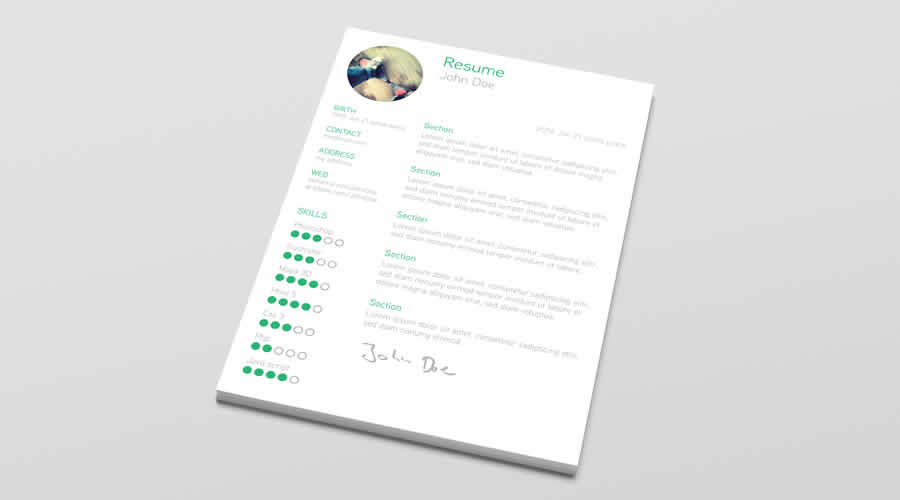 Clean Free Resume Template AI