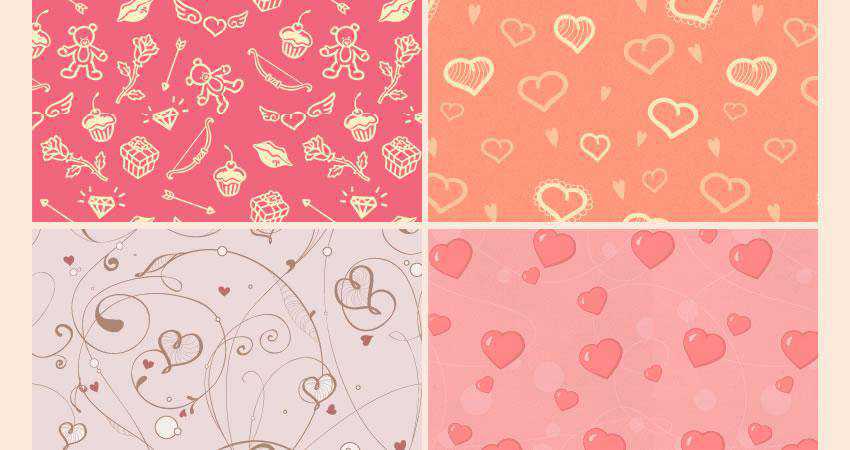 St Valentine free patterns seamless