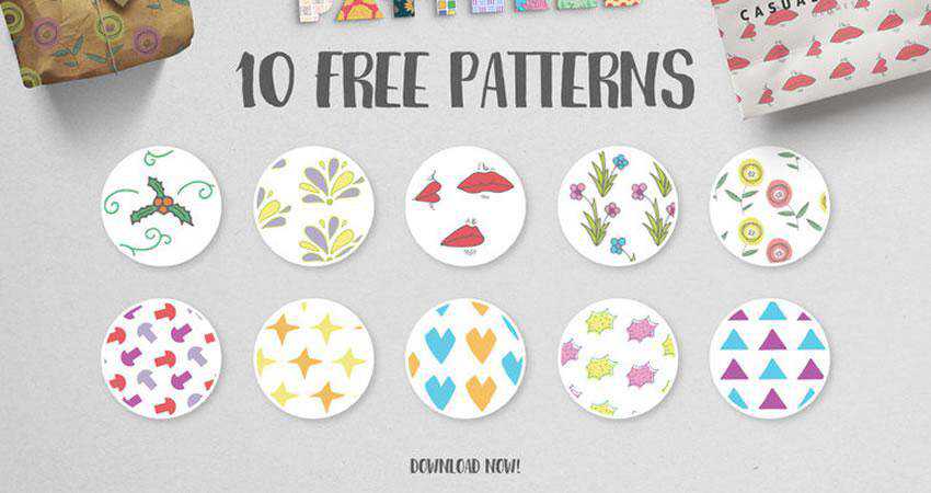 Geometric Floral free patterns seamless