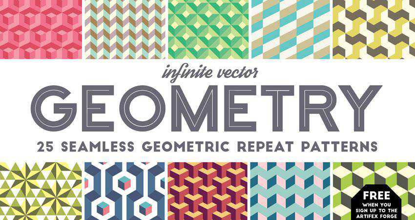 Infinite Geometry free patterns seamless