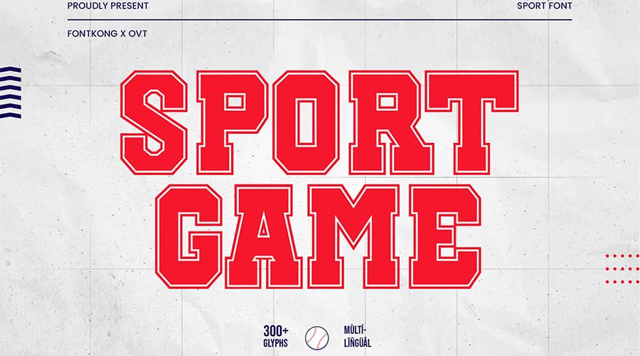 Sport Game - Sport Font 