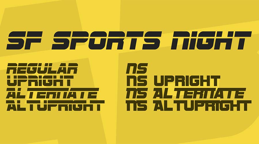 SF Sports Night Font Family 