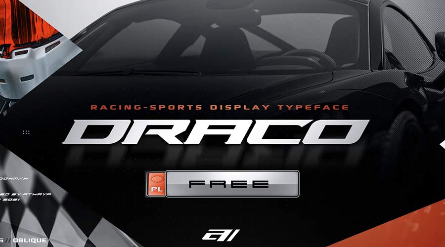 Draco - Free Racing Display Font 