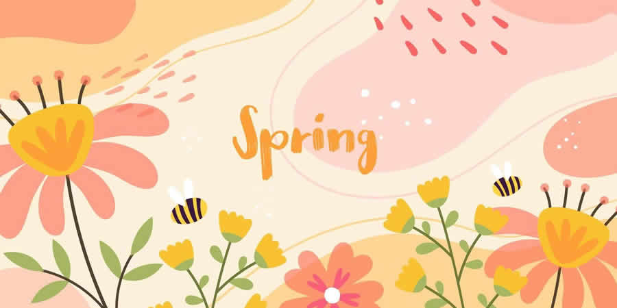 Pastel Spring Floral Background spring pastel vector template