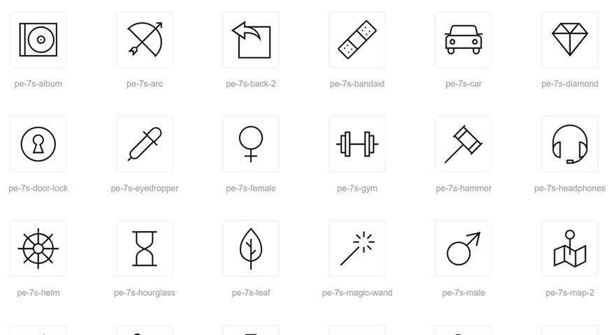 Stroke 7 Icon Font @fontface webfont free