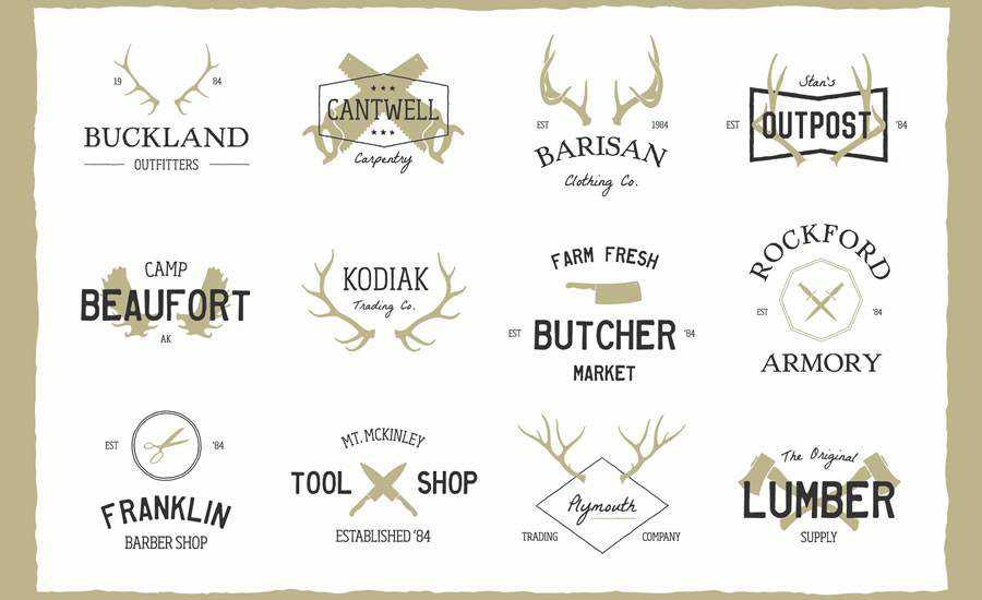 Vintage Logo Bundle AI PSD Formats