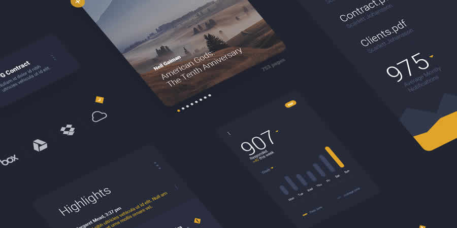 LiquidPro Components Free Web UI Kit Photoshop PSD